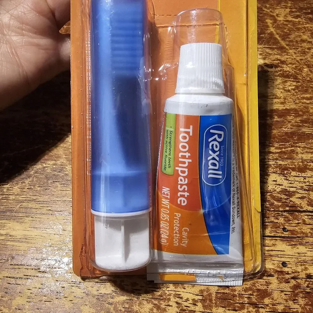 Rexall Travel Kit Toothbrush w/ Toothpaste NEW